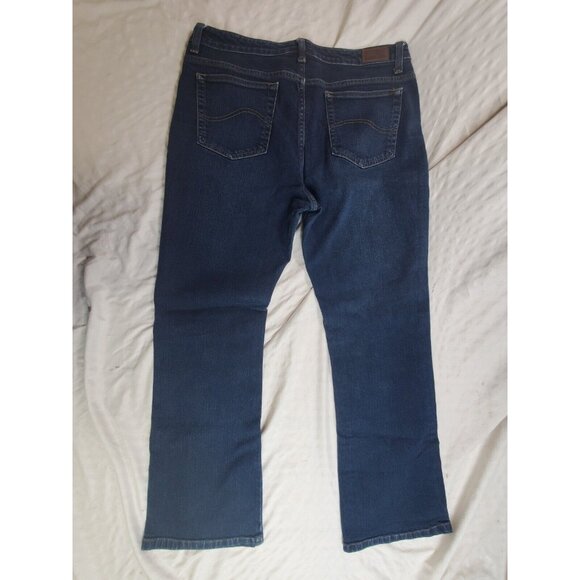 Lee Jeans Womens 14 Straight Denim Pants Ladies Medium Stretch Bootcut - Picture 9 of 12